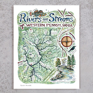 Rivers and Streams of Western Pennsylvania Map